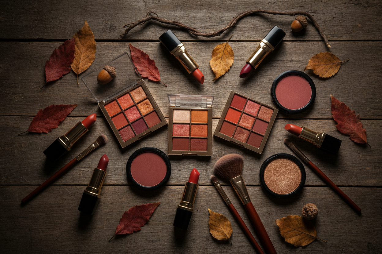 Autumn Makeup Palette Flat-Lay